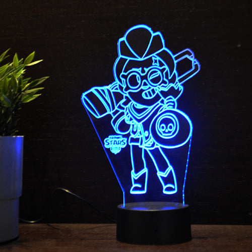 Acrylic Lamp Golden Belle Brawl Stars