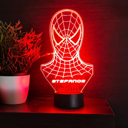 Acrylic Lamp Spiderman Head