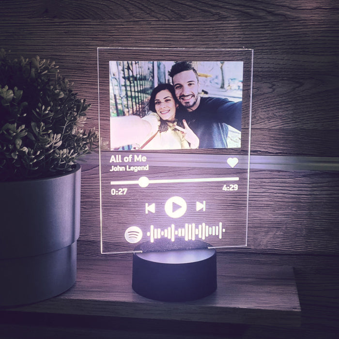 Acrylic Lamp Spotify with black base
