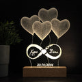 Acrylic Lamp Heart Balloons with Infinity