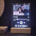 Acrylic Lamp Spotify with wooden base