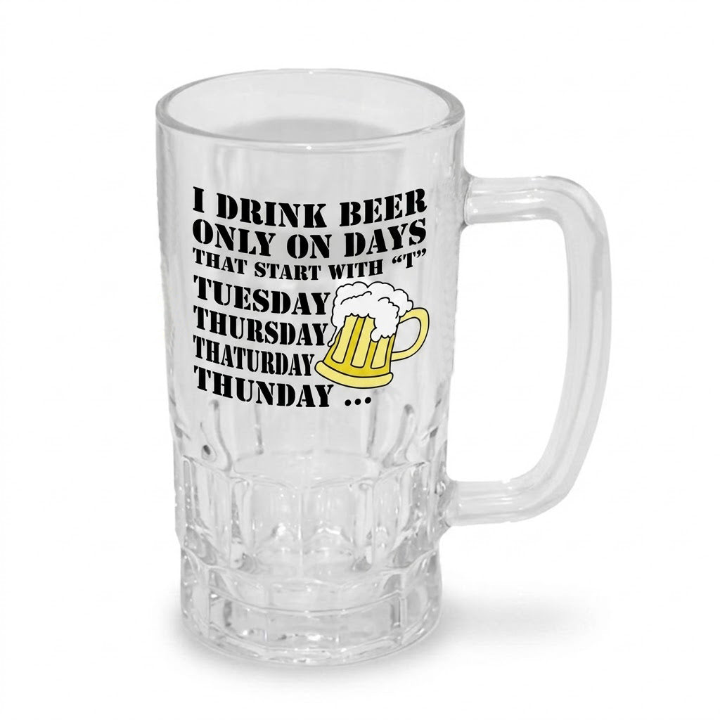 Beer Mug 20oz Clear
