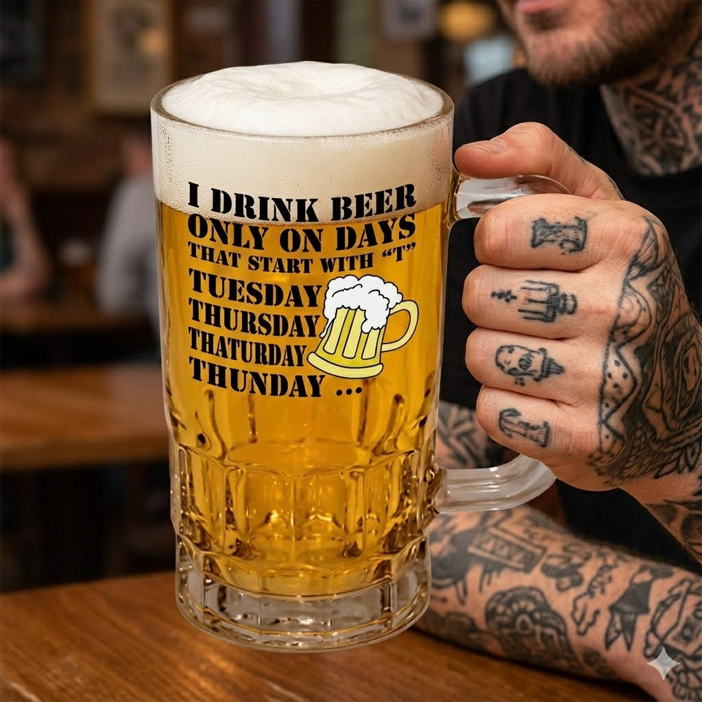Beer Mug 20oz Clear