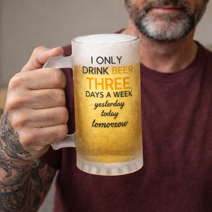 Beer Mug 16oz Frosted Glass