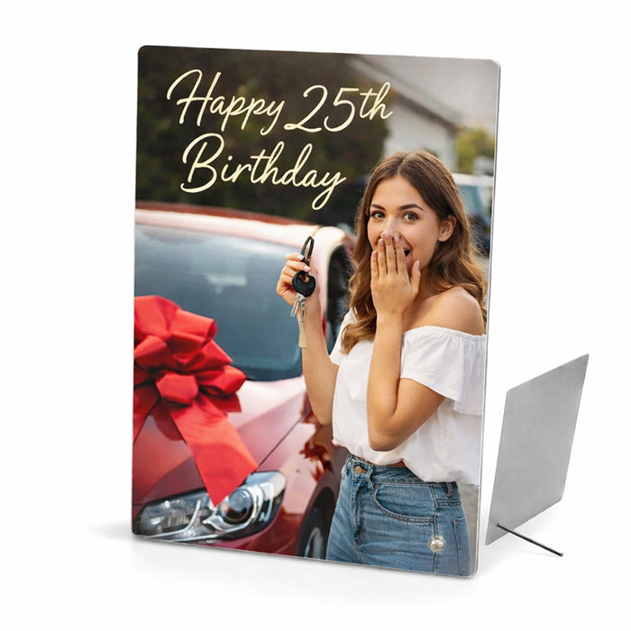 Aluminium Photo Panel 20x15cm with Metal Leg