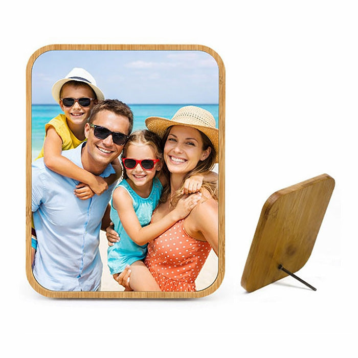Aluminum Photo Panel 20x15cm with Bamboo Frame