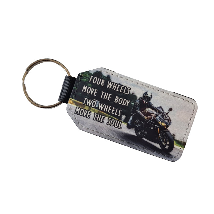 Keyring Leather 1sided Barrel
