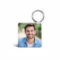 Keyring Leather 1sided Diamond