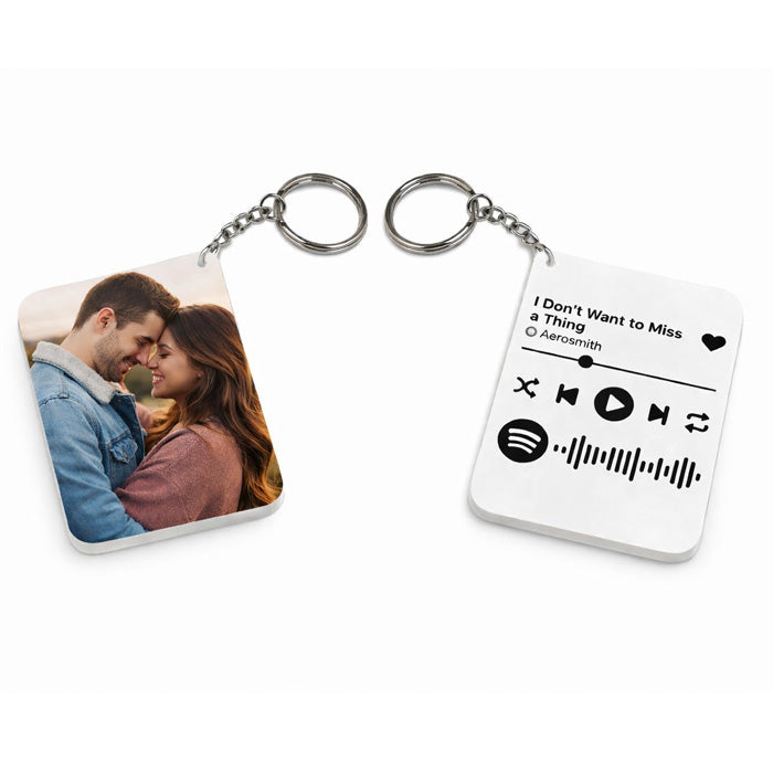 Keyring Plastic 2sided with white edge
