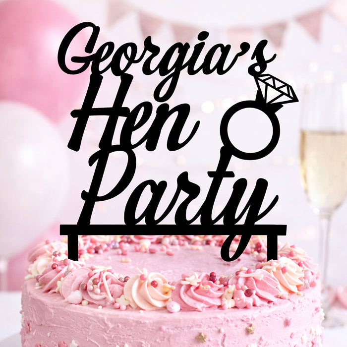 Cake Topper Hen Party with Name