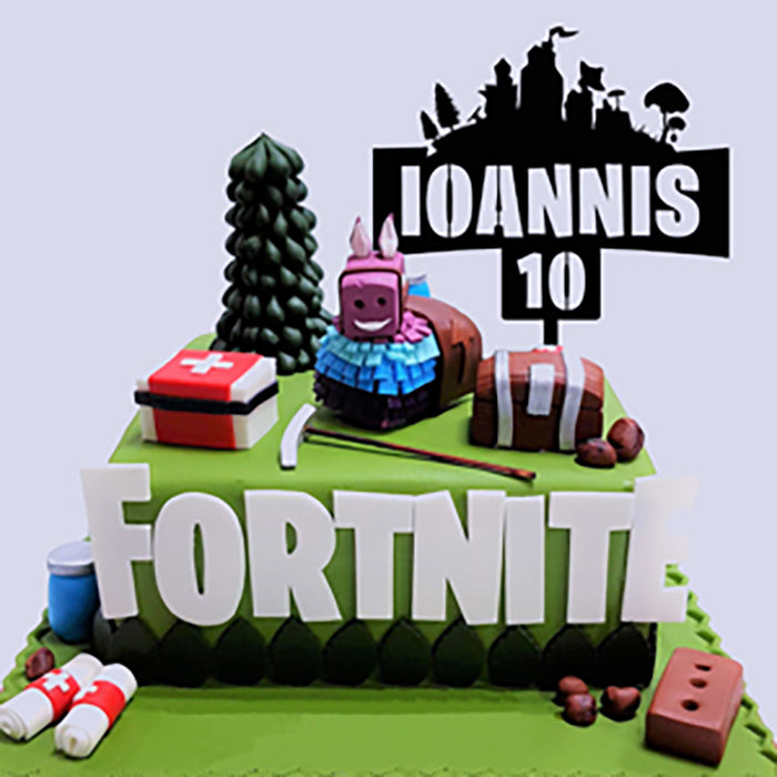 Cake Topper Fortnite with Name & Number