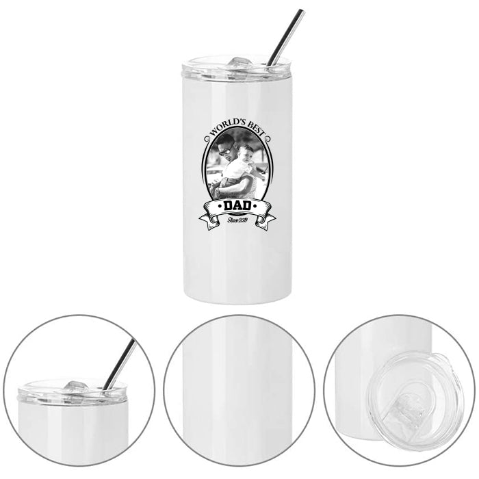 Stainless Steel Skinny Tumbler 16oz White