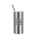 Stainless Steel Skinny Tumbler 16oz Silver