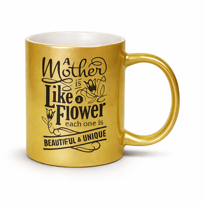 Coffee Mug 11oz Metallic Gold