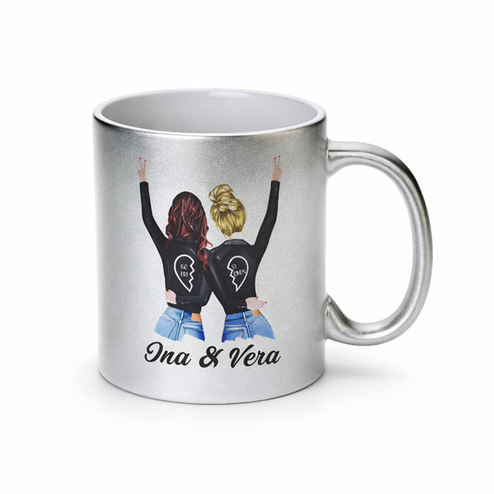 Coffee Mug 11oz Metallic Silver