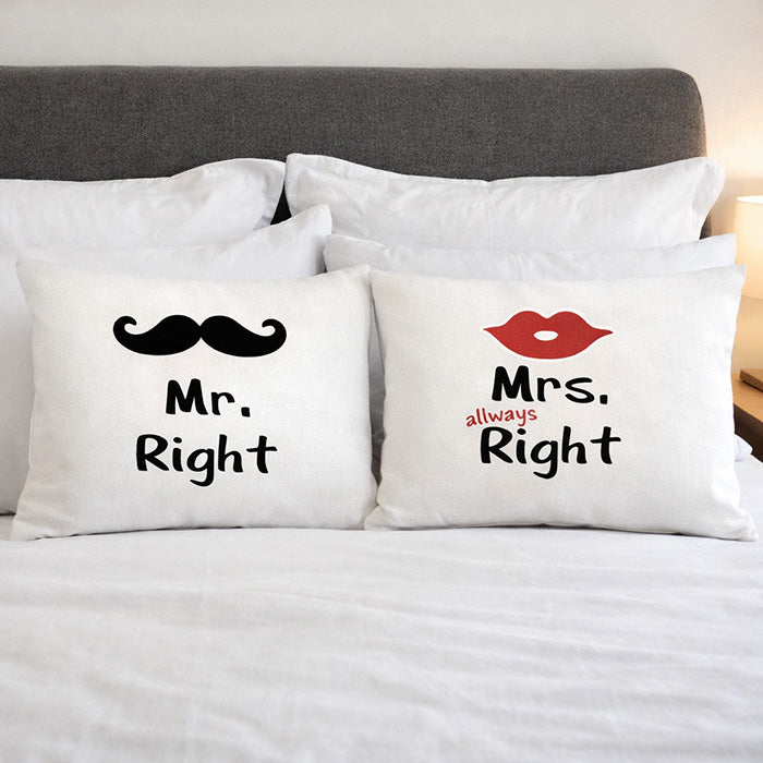 Pillow Bed Cover Set White (2 Pcs)